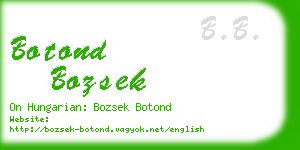 botond bozsek business card